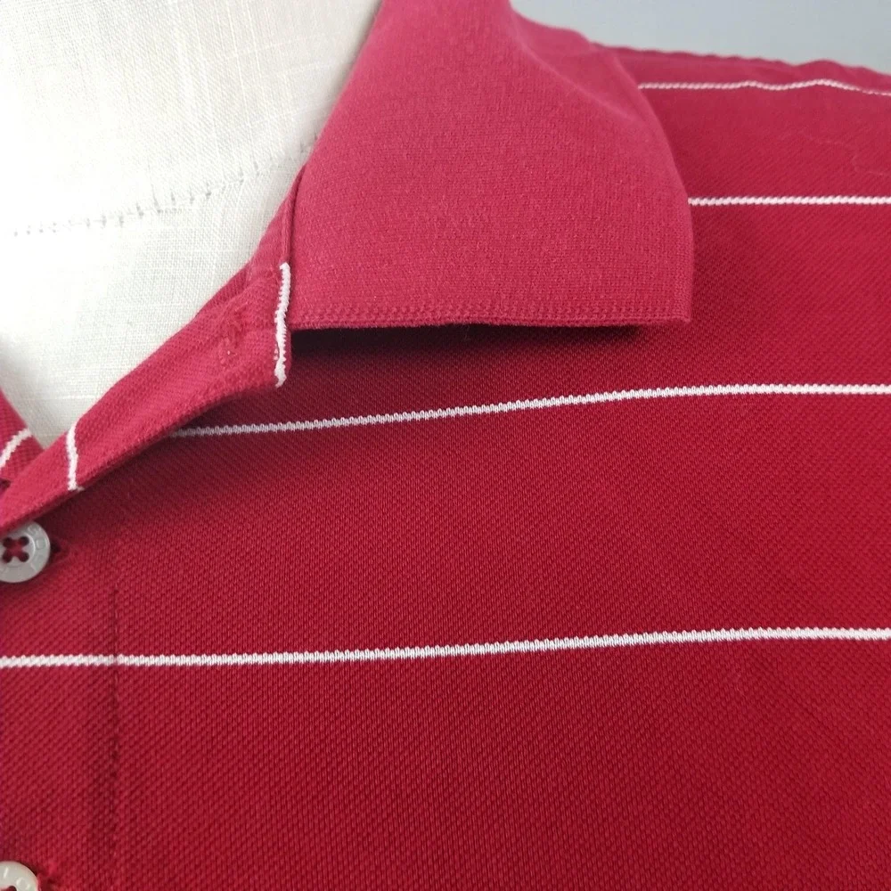 Polo Golf Ralph Lauren Polo Shirt Mens XL Red Stripe Pima Cotton Colonial Golf